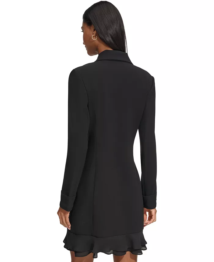 Women's Chiffon-Hem Blazer Dress - thumbnail 9