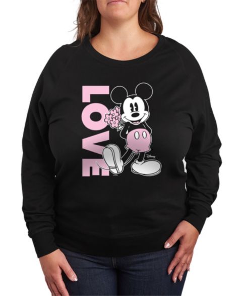 Женский топ Hybrid Apparel Disney Mickey ко Дню святого Валентина, больших размеров, цвет: Чёрный