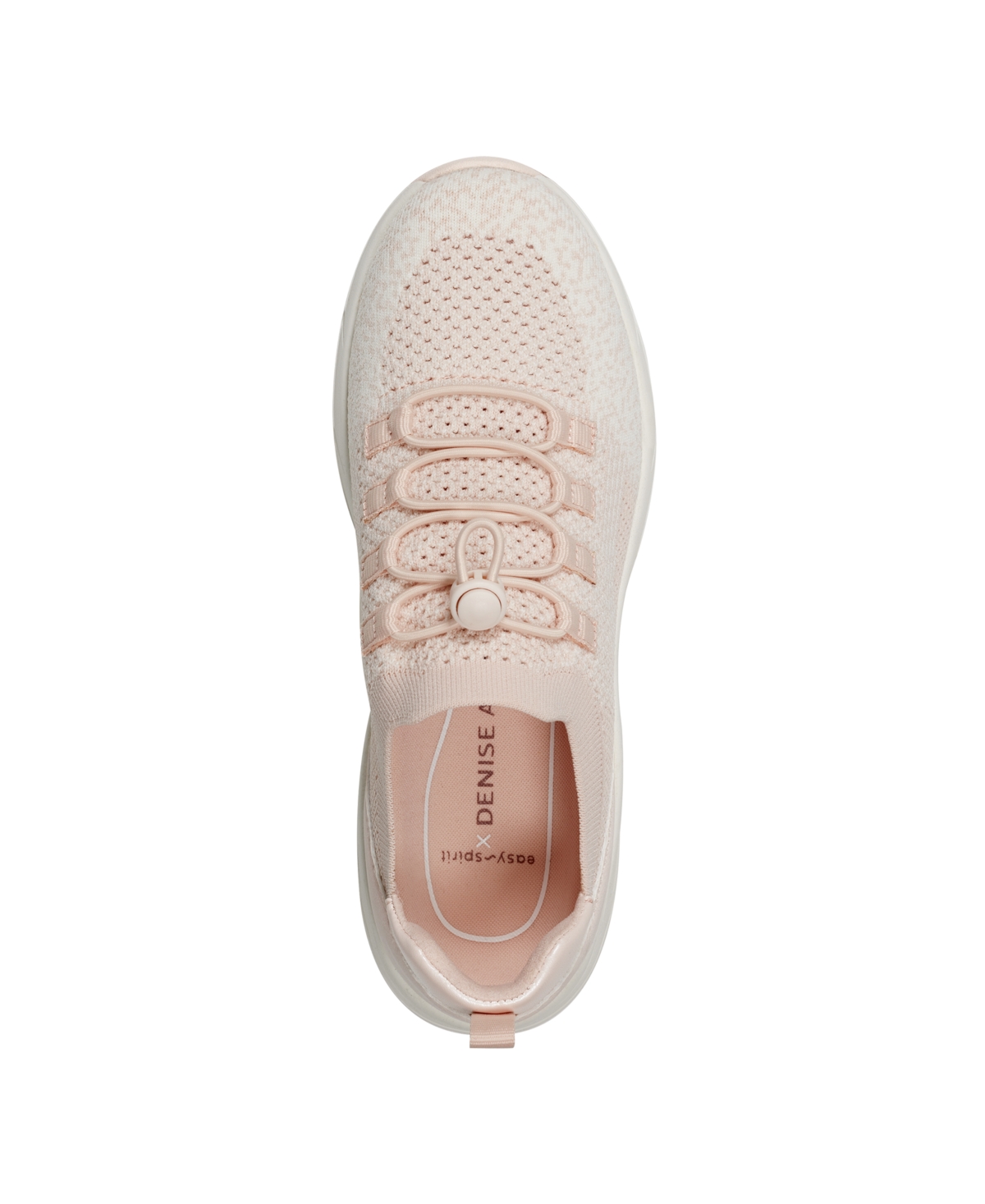 Shop Easy Spirit Women's X Denise Austin Astrid Knit Slip-on Sneaker In Pale Peach,ivory Multi