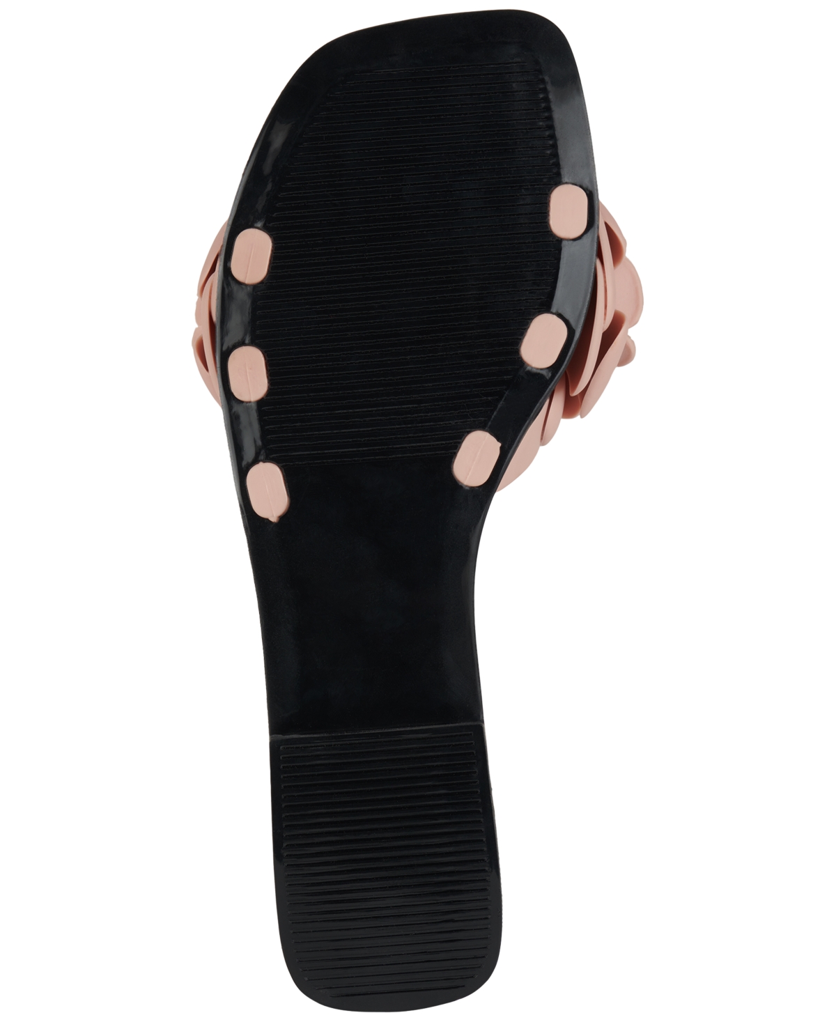 Jeffrey Campbell Floralee Floral Jelly Slide Sandals In Beige Matte,black Matte