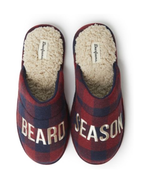 Мужские тапочки Dearfoams Tyler Novelty Holiday Christmas Scuff Slipper, цвет: Клетчатый