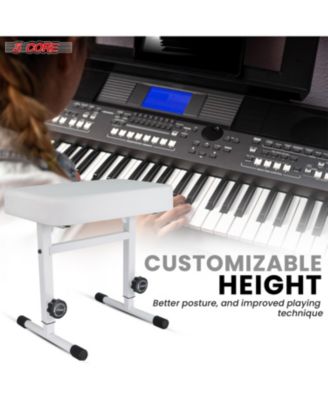 Keyboard Bench Piano Stool Thick Padded Seat Height Adjustable Keyboard Chair