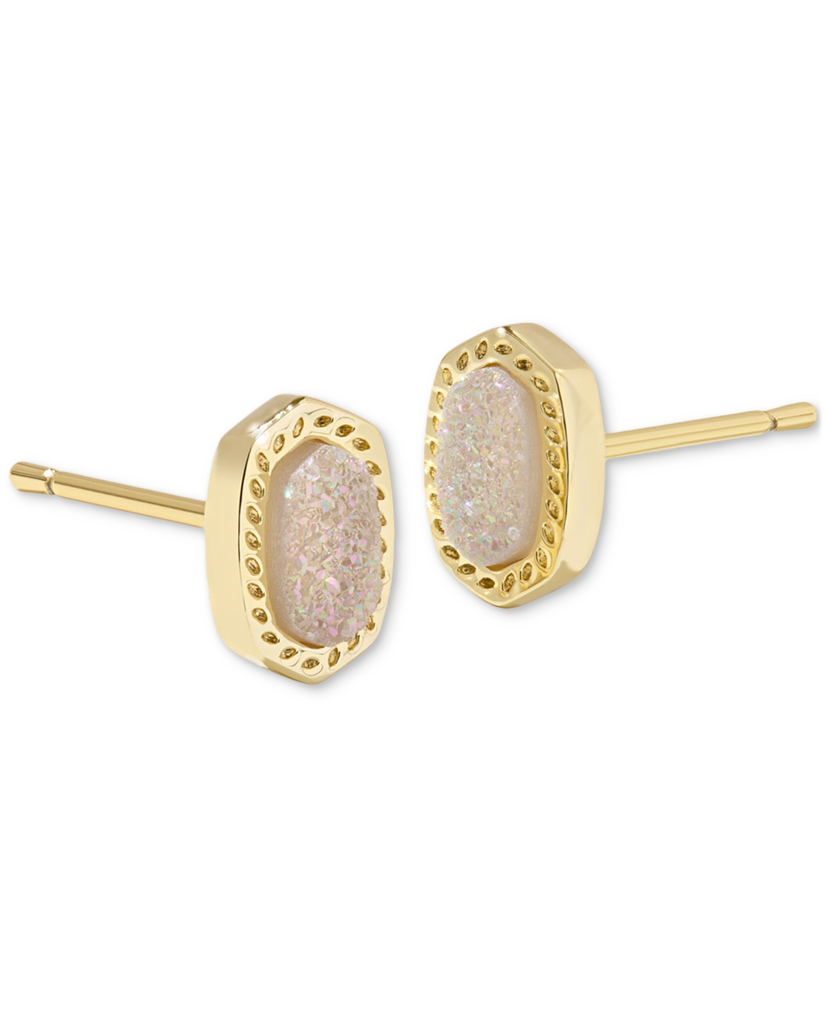 Kendra Scott Mini Ellie Stud Earrings In Gold Iridescent Drusy