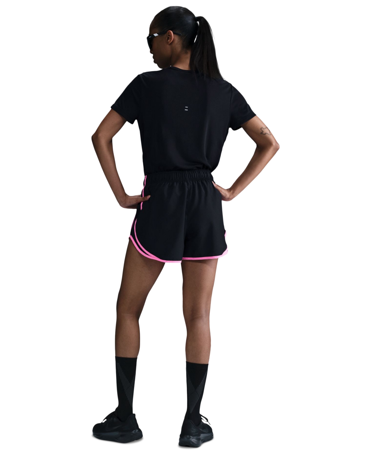 Shop Nike Women's Tempo Dri-fit Mid Rise Brief-lined Running Shorts