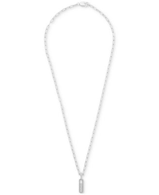 2-Pc. Set Diamond Oval Pendant Necklace & Matching Drop Earrings (1/2 ct. t.w.) in Sterling Silver, Exclusively at Macy's
