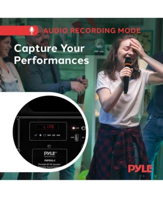  - Karaoke Sound System with Wireless Microphone, MP3/USB/SD & Rechargeable Battery-Compact & Portable Bluetooth PA Speaker