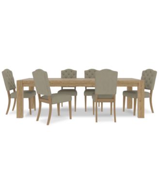 7pc Dining Set (Davie Rectangular Table & 6 Jesilyn Chairs)