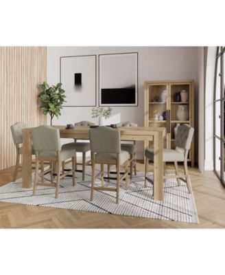 7pc Counter Height Dining Set (Davie Rectangular Table & 6 Jesilyn Stools)