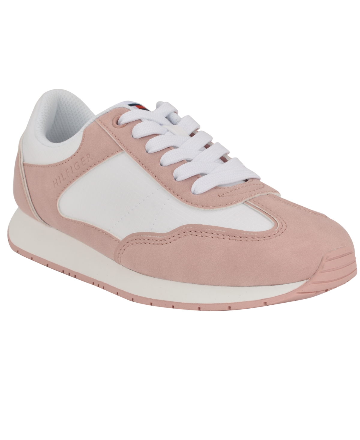 Tommy Hilfiger Women's Marjel Lace Up Fashion Sneakers In Light Pink,white