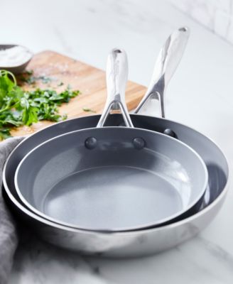 Valencia Pro Stainless Steel 8" & 10" Open Frypan Set