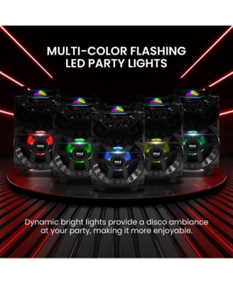 8” Bluetooth Portable PA Speaker with Wireless Microphones, Party Lights & Tablet Stand