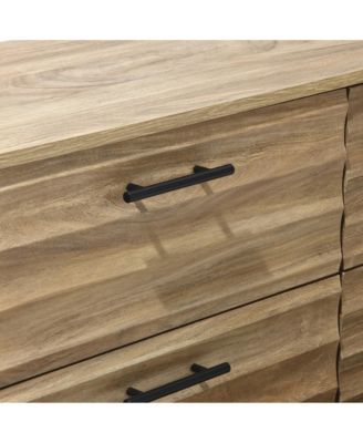 Mid-Century Modern Wave 6-Drawer 47.2-Inch Wide Dresser