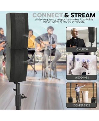 Wireless Bluetooth Streaming Active PA Loudspeaker System with 2x12" Subwoofers & 4 Tweeters