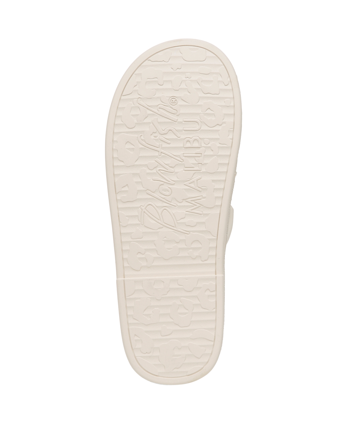 Blowfish Malibu Women's Noodle Round Open Toe Slide Flat Sandals In Bone Faux Leather