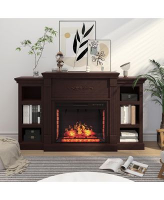 TV Stand Fits TVs up to 75 inches with Electric Fireplace