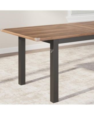 63" 5-Piece Metal Frame Extendable Dining Table Set with Benches & Stools