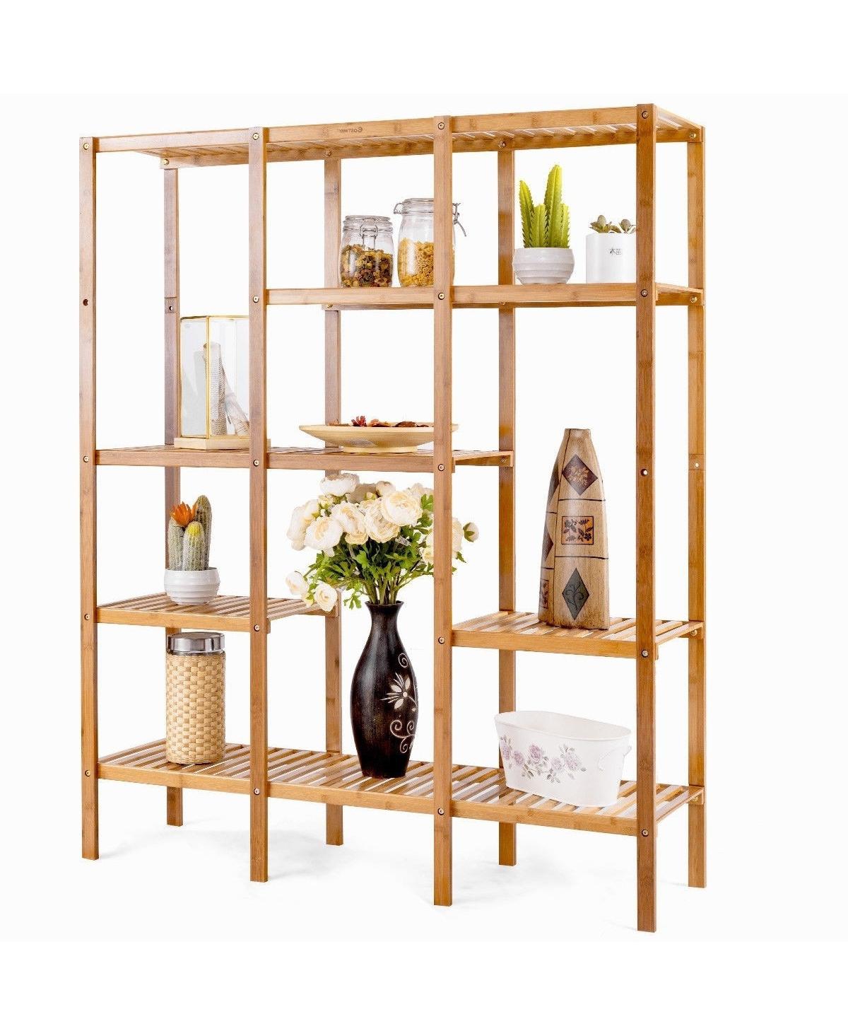 Slickblue Eco-Friendly 4-Shelf Bookcase Storage Rack for Home Organization and Display - Natural