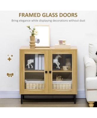 Modern Glass Door Sideboard Buffet Dining Storage Cabinet for Stylish Organization