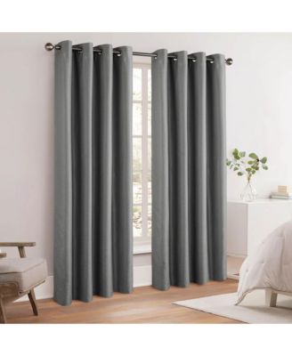 Texture Room Darkening Grommet Curtains Pair, 52"X96"