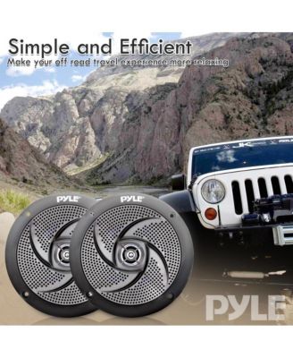 6.5'' Low-Profile Waterproof Marine Speakers, 240W, Black (Pair)