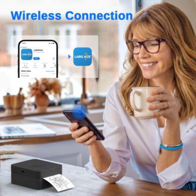 Nelko PM230 Mini Bluetooth Sticker Printer – Portable Thermal Printer with 3 Paper Rolls, Templates for Phone/Tablet – Easy Labeling Anywhere