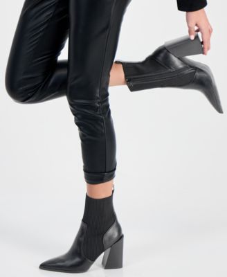 Trinityy Pointed-Toe Pull-On Knit Dress Booties, Created for Macy's
