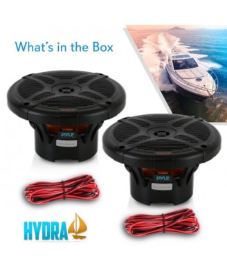 6.5" Waterproof Rated Marine Speakers with Wireless RF Streaming Support (Supplemental Speakers for Model: 'PLMRF65MB')