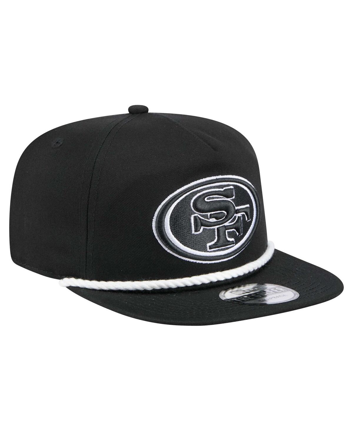 New Era Men's Black San Francisco 49ers B-Dub Golfer Snapback Hat