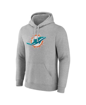 Men's Heather Gray Miami Dolphins Deliver Fleece Pullover Hoodie
