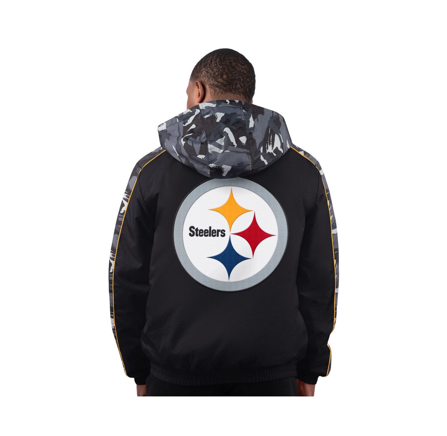 Men's Black Pittsburgh Steelers Thursday Night Gridiron Full-Zip Jacket