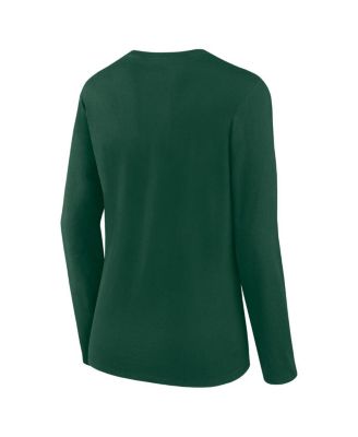 Women's Green Green Bay Packers Grip Long Sleeve T-Shirt