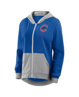 Women's Royal Chicago Cubs Hit It French Terry Full-Zip Hoodie