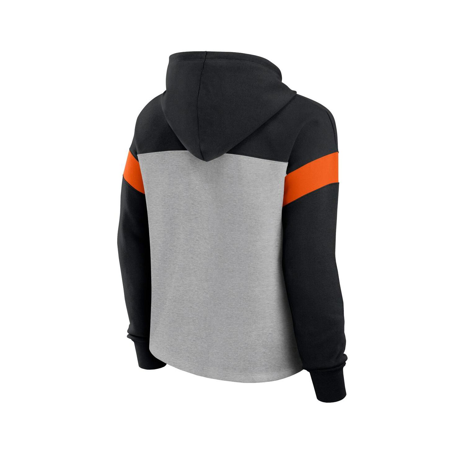 Women's Heather Gray/Black Cincinnati Bengals Bold Play Call Pullover Hoodie
