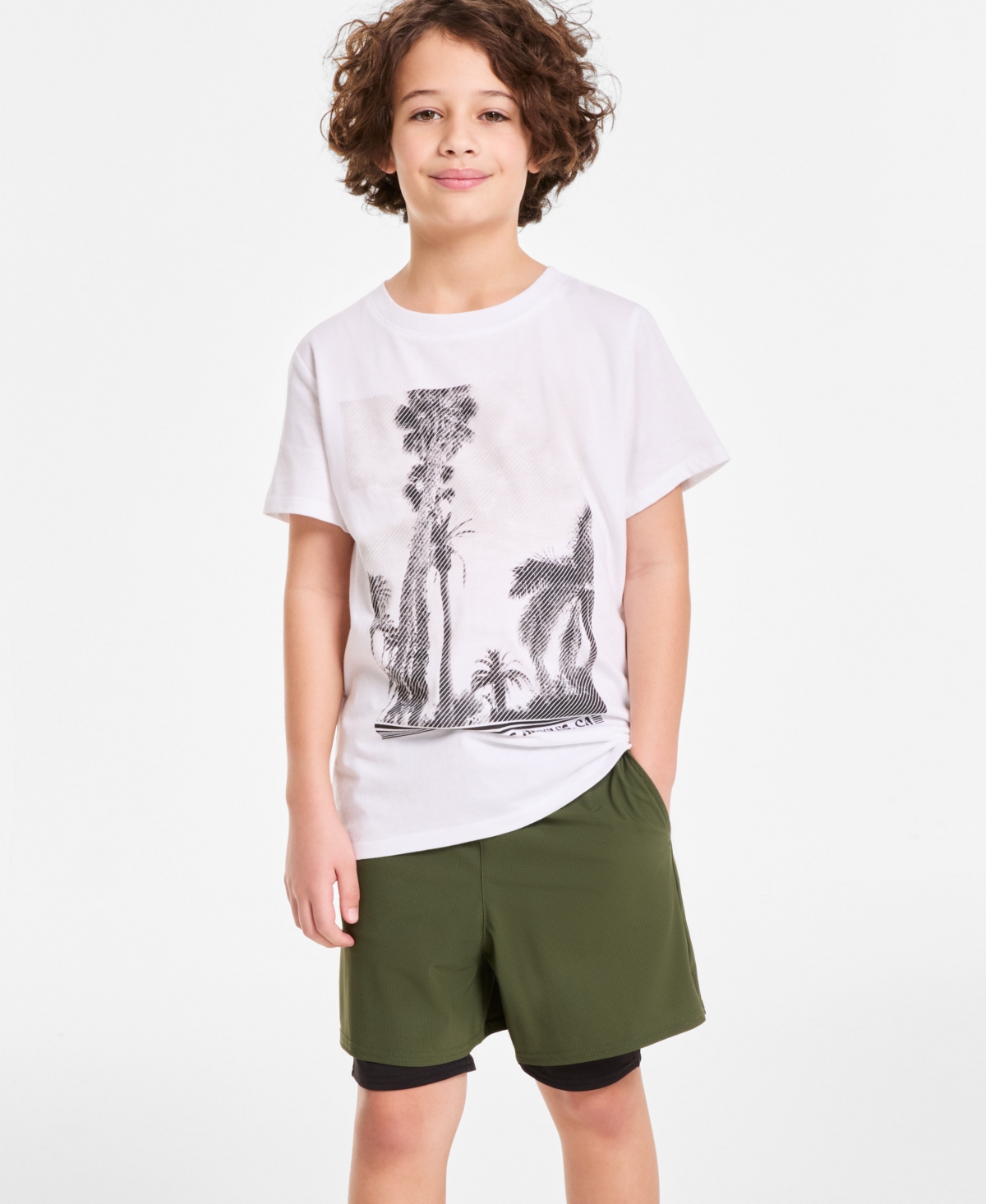 Macy's Epic Threads Little & Big Boys Short-sleeve Scenic Los Angeles Graphic T-shirt, Exclusively At Macy' In Bright Whi