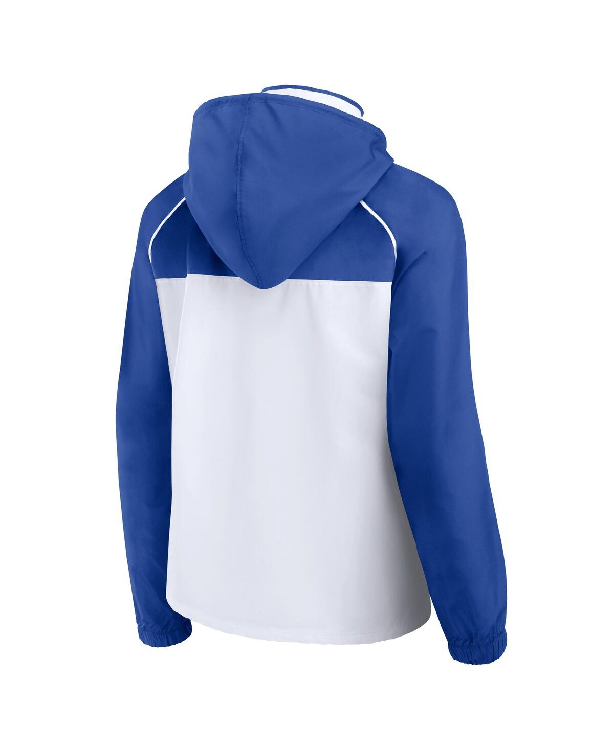 Fanatics Women's White Kentucky Wildcats Full-zip Anorak Hoodie Jacket In White,royal