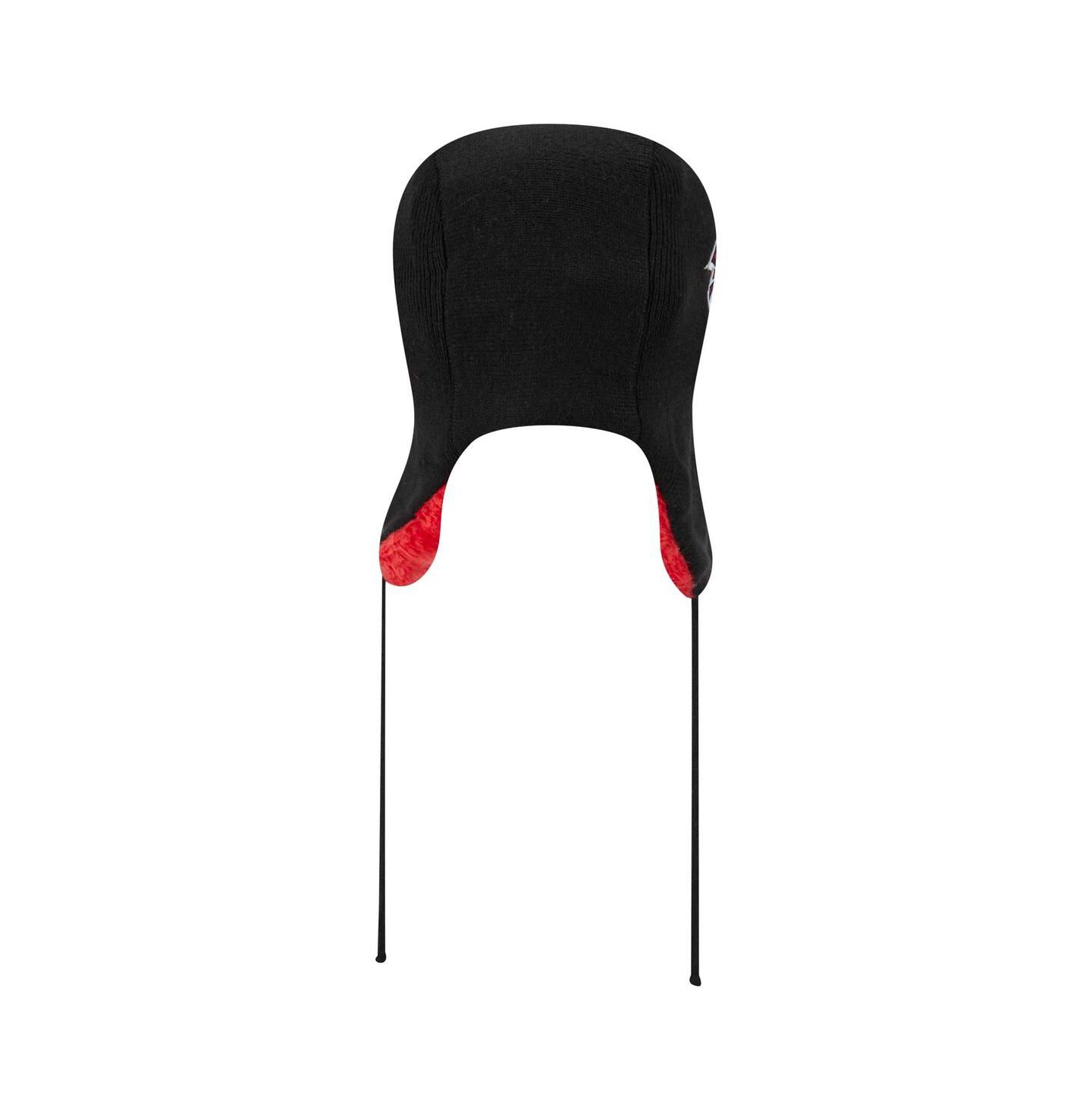 Мужская шапка New Era Black Atlanta Falcons Helmet Head Trapper Knit Hat — фото 3
