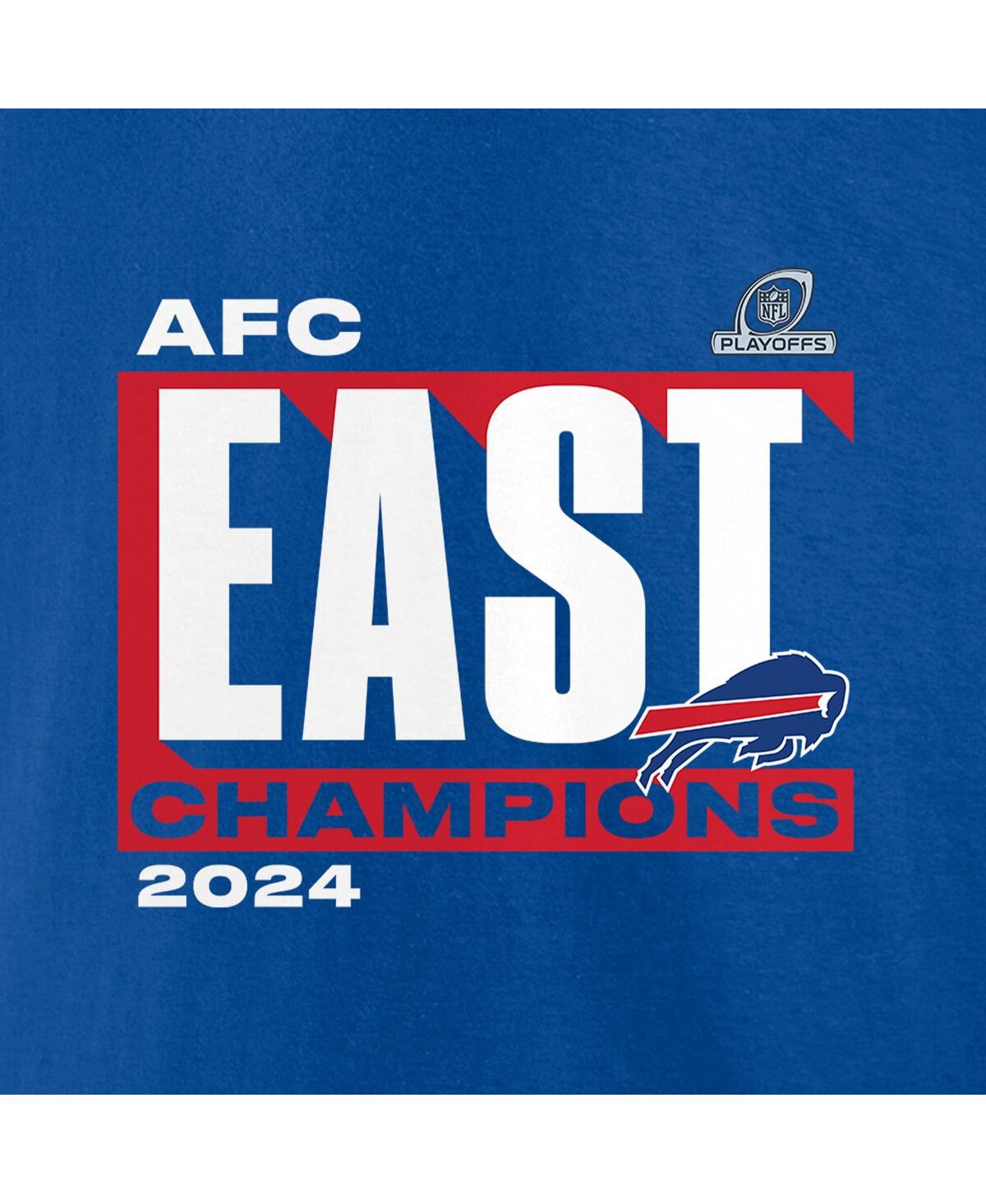 Fanatics Men's Royal Buffalo Bills 2024 Afc East Division Champions Big Tall Conquer T-shirt In Royal