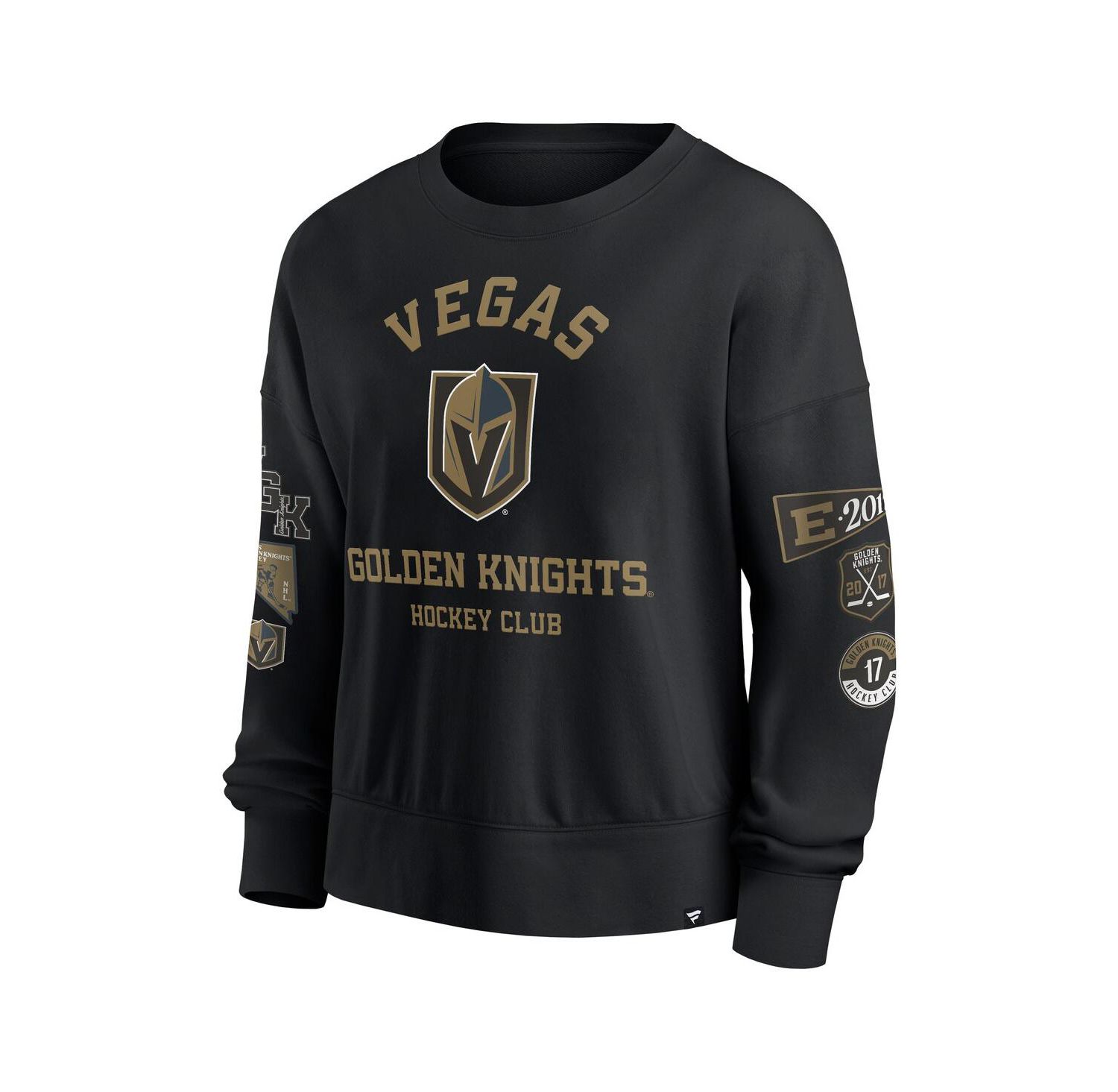 Women's Black Vegas Golden Knights Go Team Pullover Sweatshirt