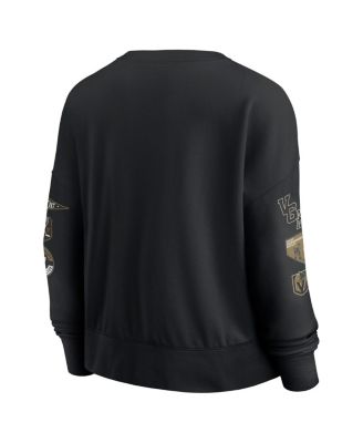 Women's Black Vegas Golden Knights Go Team Pullover Sweatshirt