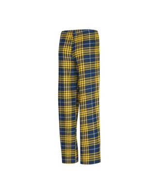 Women's Navy West Virginia Mountaineers Vector T-Shirt Flannel Pants Sleep Set
