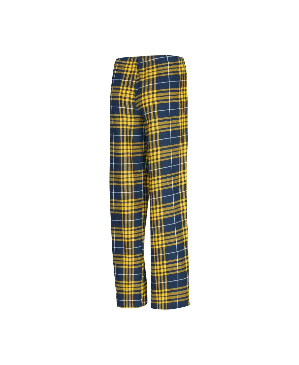 Concepts Sport Women's Navy West Virginia Mountaineers Vector T-shirt Flannel Pants Sleep Set In Navy