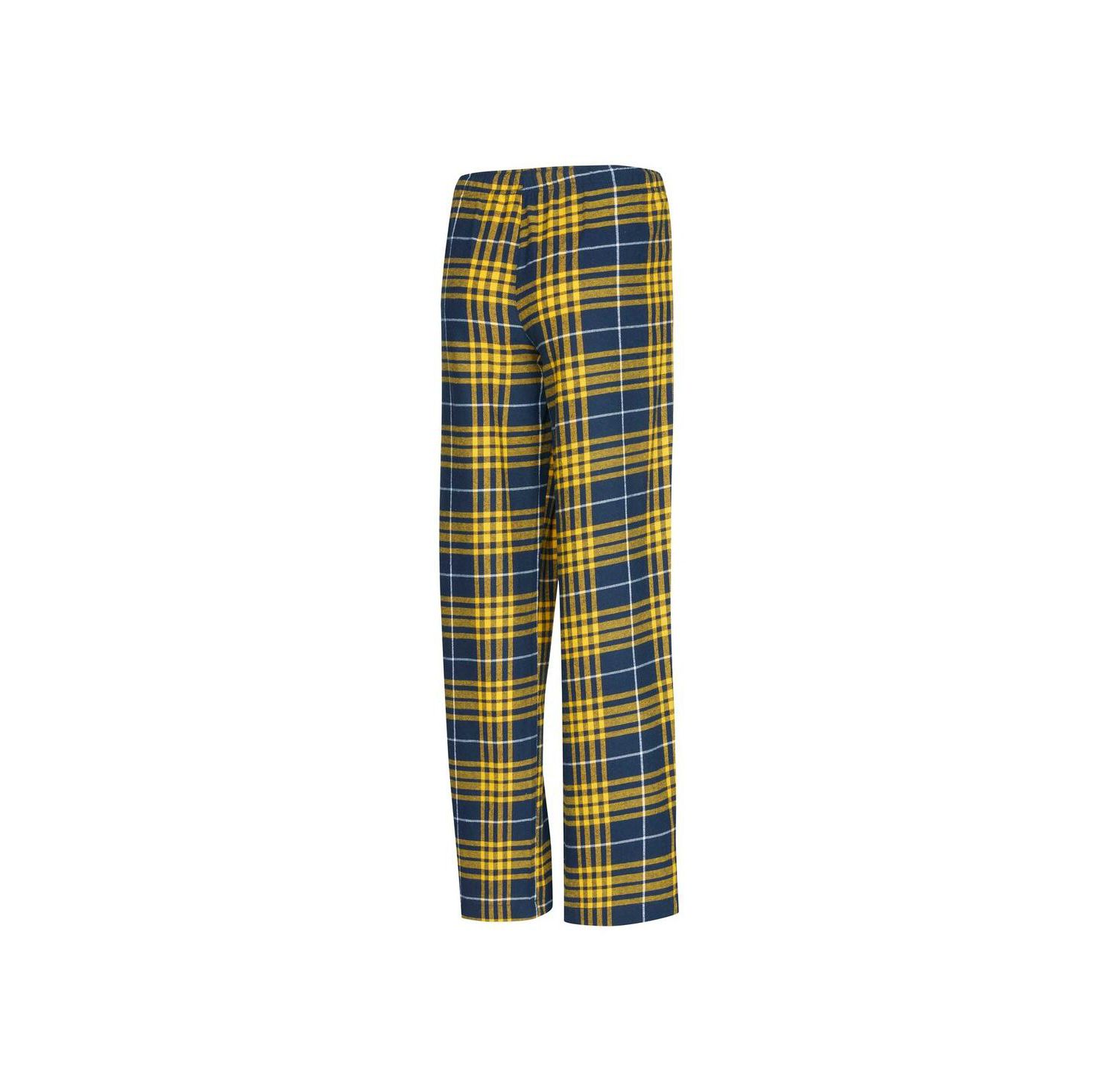 Women's Navy West Virginia Mountaineers Vector T-Shirt Flannel Pants Sleep Set