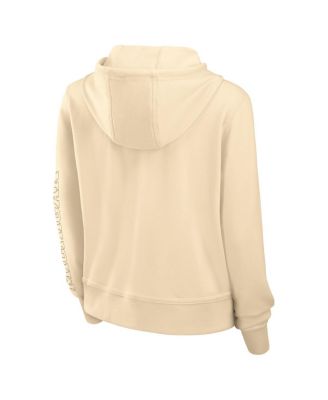 Women's Tan Michigan Wolverines One Performance Pullover Hoodie