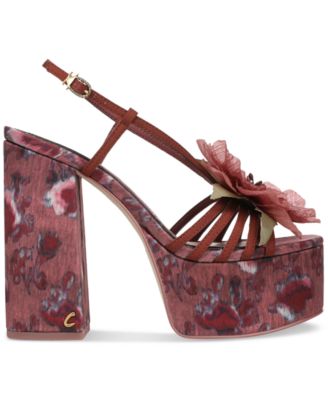 Siena Flower Platform Dress Sandals