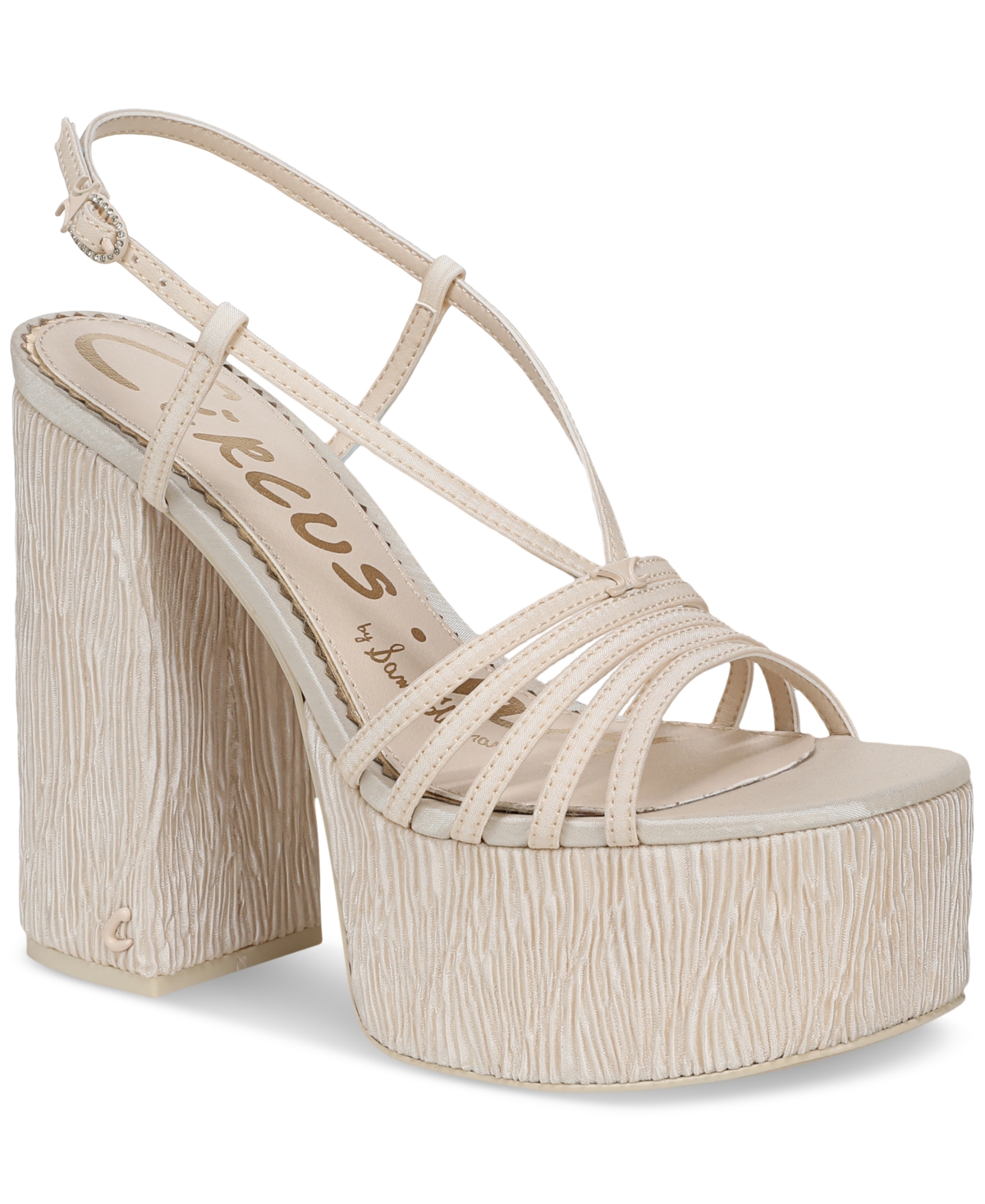 Siena Platform Dress Sandals - Gold Leaf Metallic