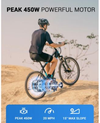 350W Electric Bike 26" Electric Mountain Bike for Adults, 36V Built-in Hidden Removable Battery with Shimano 7 Speed City Commuter Bike for Man Woman