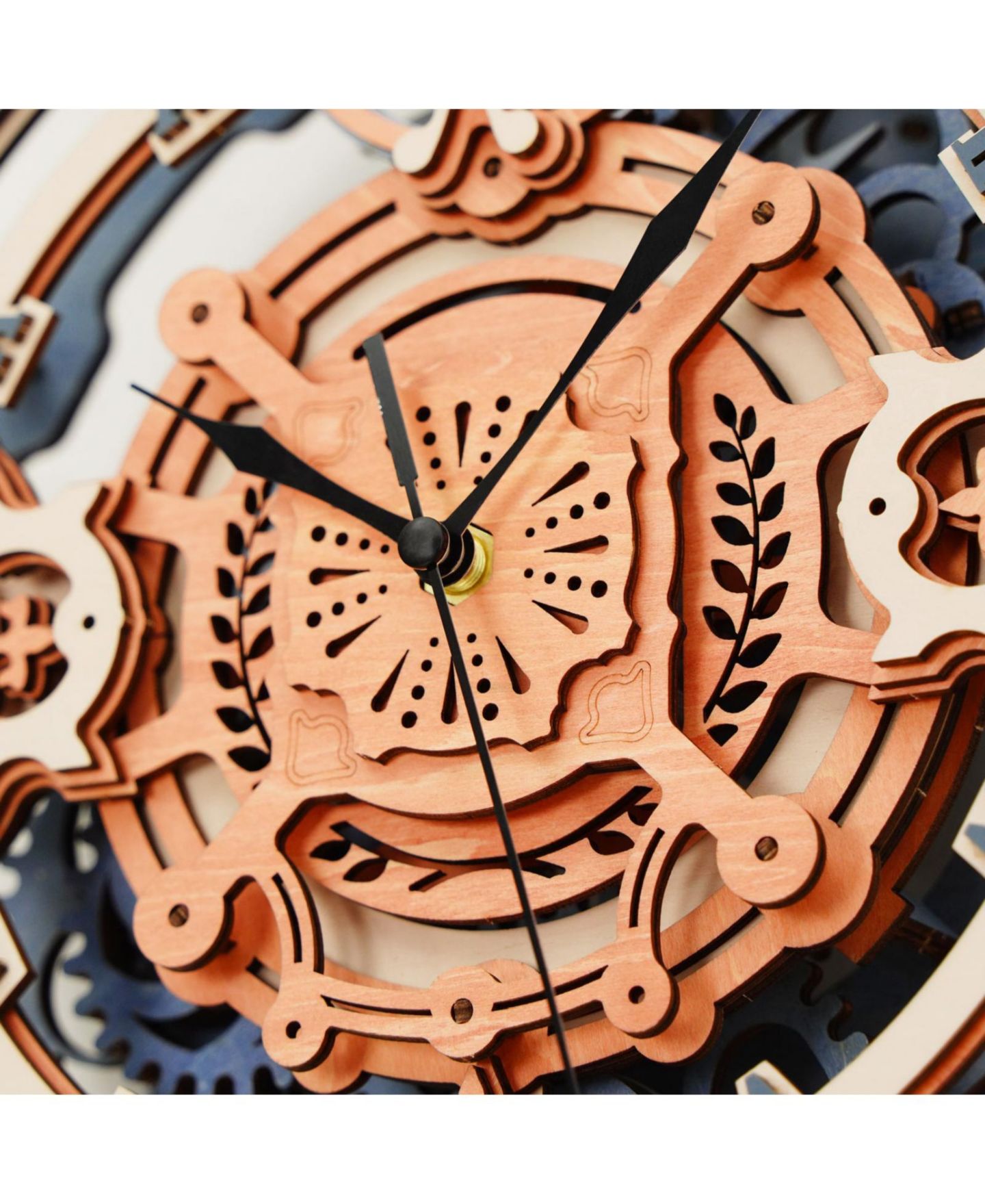 Детские конструкторы Robotime Romantic Note Vintage Wooden 3D Puzzle Pendulum Clock, Ages 14+ — фото 3