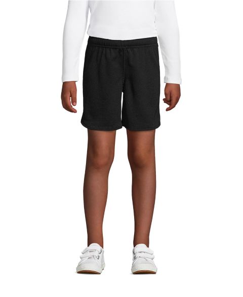 Шорты Lands' End Mesh Gym для девочек, цвет: Чёрный
