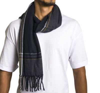 Men's Scarf Soft 80 Inch Long Warm Scarves Plaids Winter Shawl