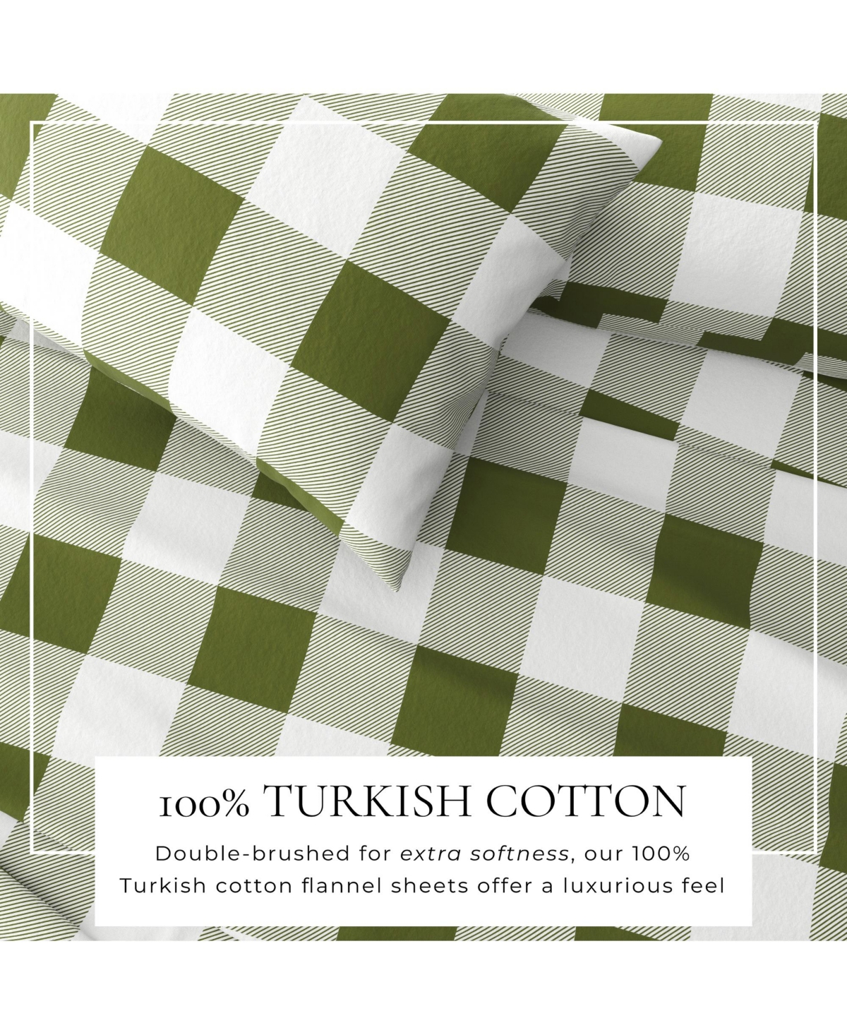Linery & Co. 100% Turkish Cotton Flannel Printed Sheet Set